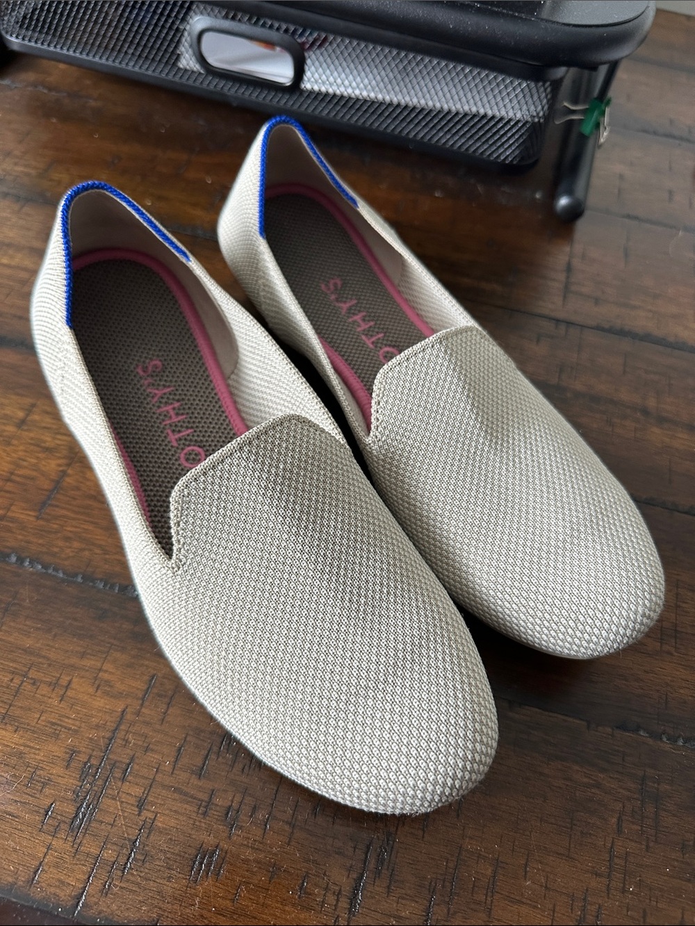 Rothy's Beige and Blue Flats